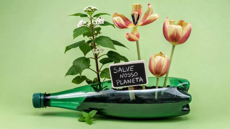 Reutilização de materiais como hábito sustentável no dia a dia